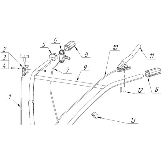 Рукоятка и тросы Champion BC7723/1